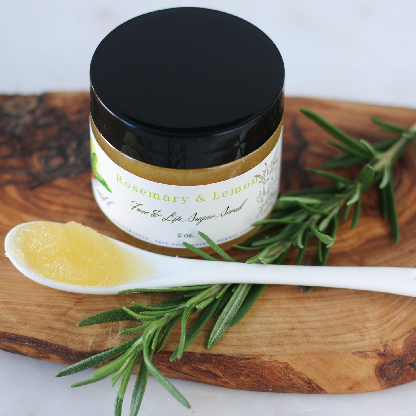 (Scrub) - Rosemary and Lemon Face & Lip Sugar Scrub