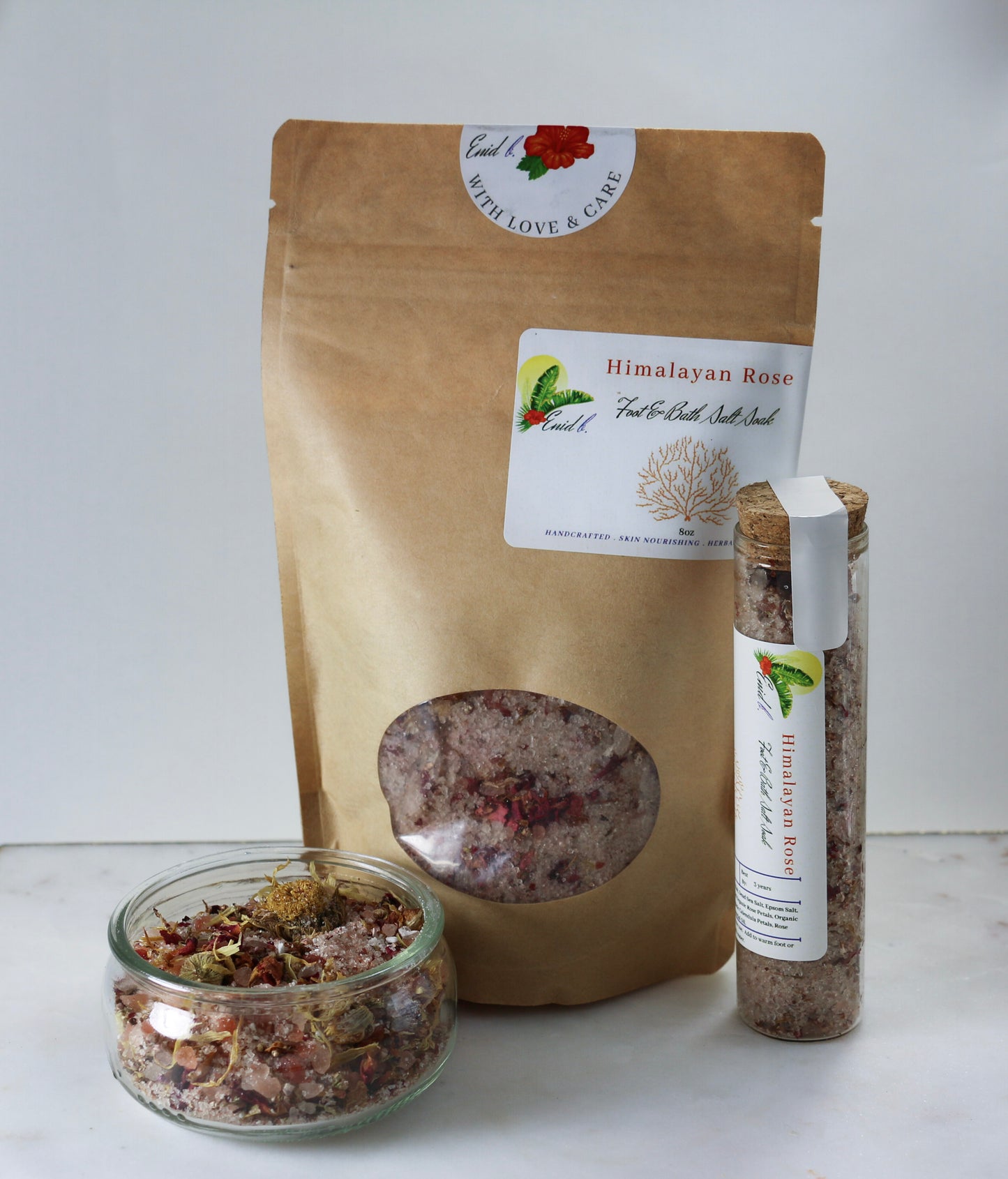 (Salt Soak) - Himalayan Rose Bath & Feet Salt Soak